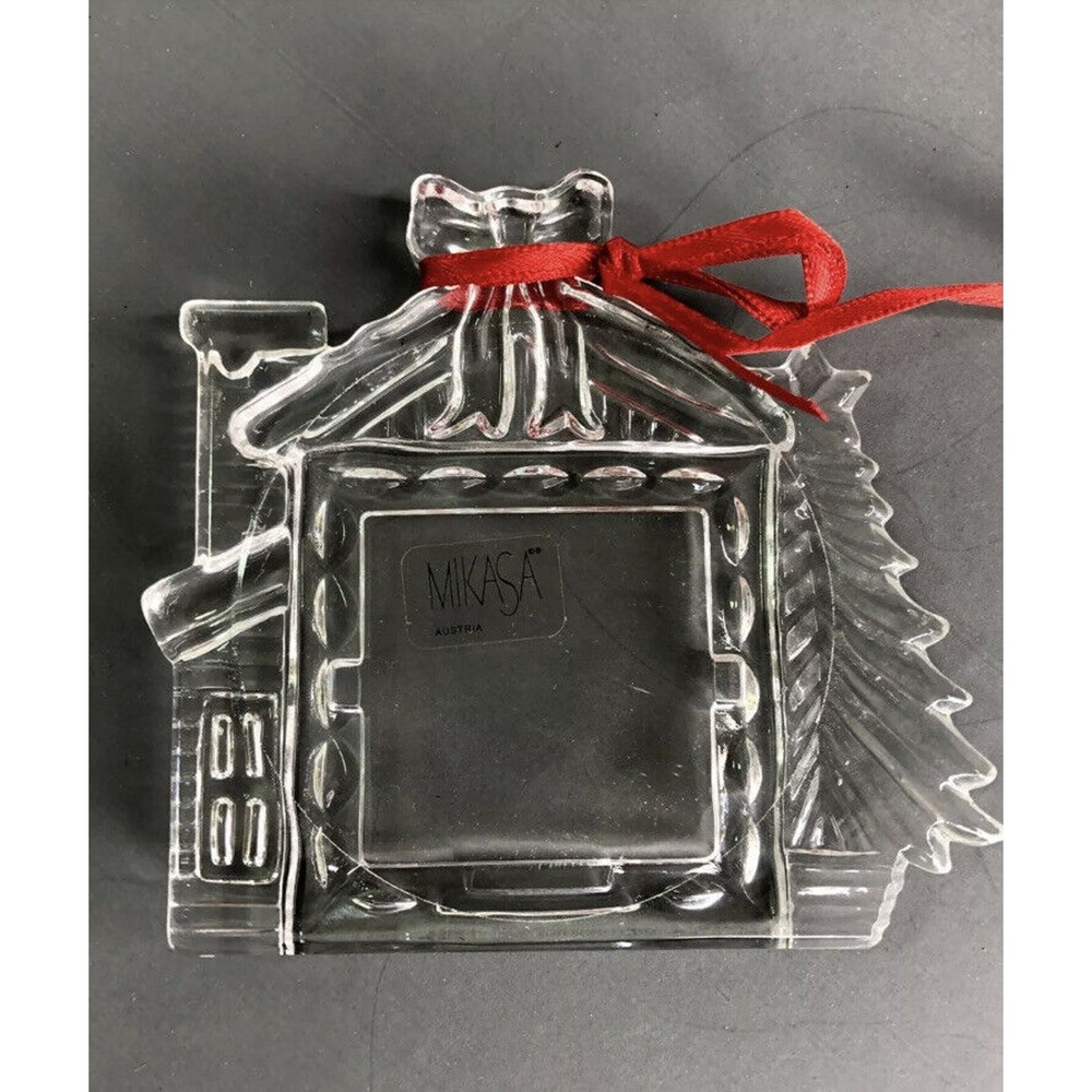 Mikasa Winter Magic Crystal Picture Frame Ornament Gingerbread House T8159/568